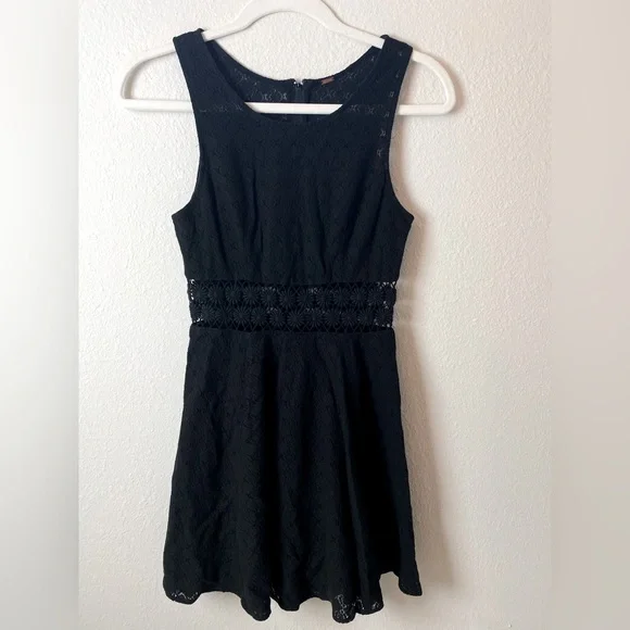 Free People | Dresses | Free People Black Daisy Mini Dress | Poshmark